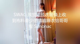 SWAG 残宝贝脱衣服换上收到布料最少的情趣睡衣给哥哥看 Simonac